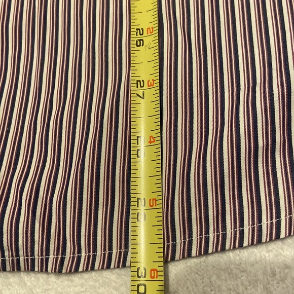 COLOR PLUS Size XL Striped Button Down Long Sleeved Shirt - Picture 6 of 7